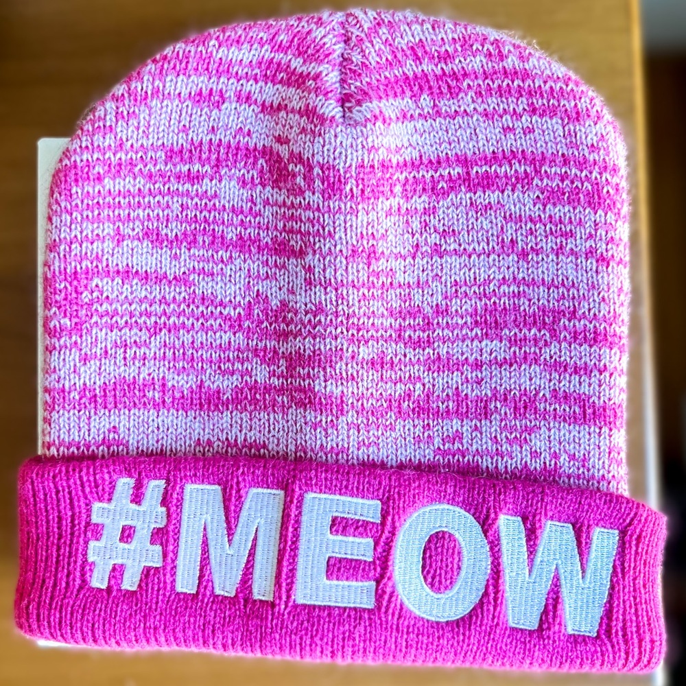 MEOW Hot Pink Beanie 😻